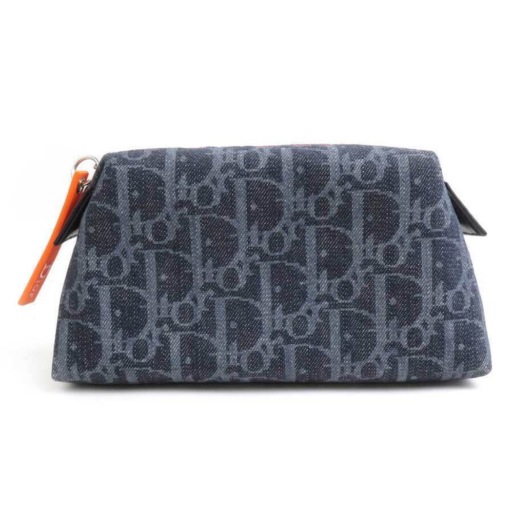 Christian Dior Flight Denim Pouch Navy Blue